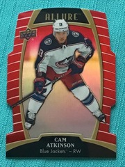2019-20 Upper Deck Allure Cam Atkinson #18 Red Rainbow Die Cut Blue Jackets